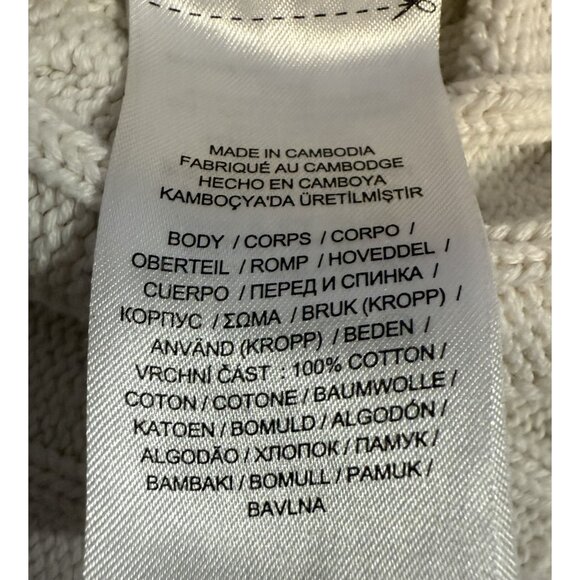 Lauren Ralph Lauren Cable Knit Tank Top Blue Label Womens XL Ivory - Picture 5 of 7